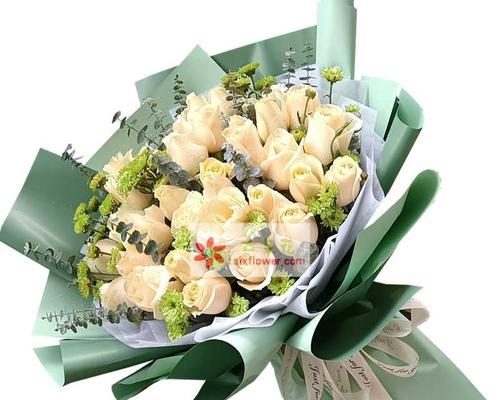 21朵香槟玫瑰花语之浪漫与祝福（传达深情的21朵香槟玫瑰花）