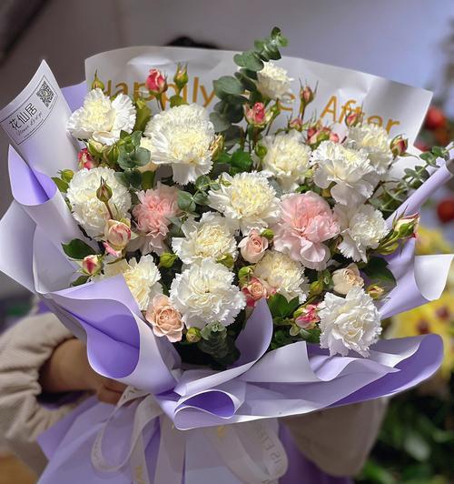 白色康乃馨（唤起真挚情感的花朵）