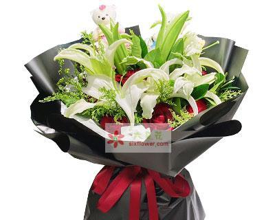 九朵玫瑰花两枝百合什么意思呀英语怎么读？这个组合代表了什么？