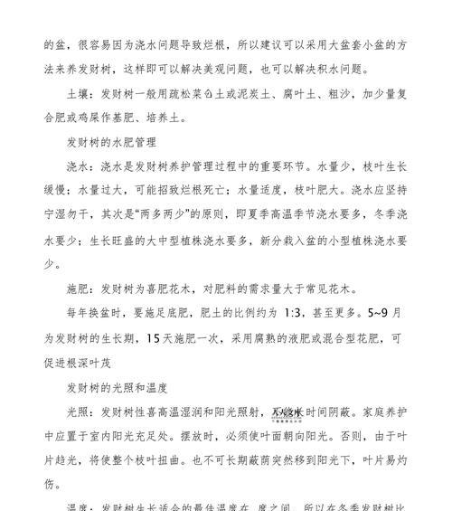 发财树种植时需要基肥吗？基肥的选择和使用方法是什么？