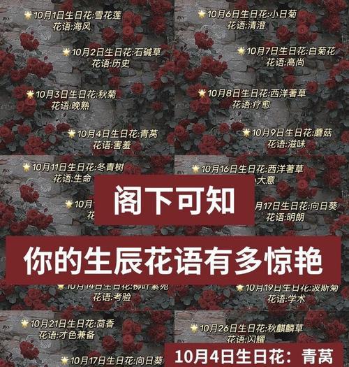 你猜下我是什么花的花语？你能猜出这些花语对应的花吗？