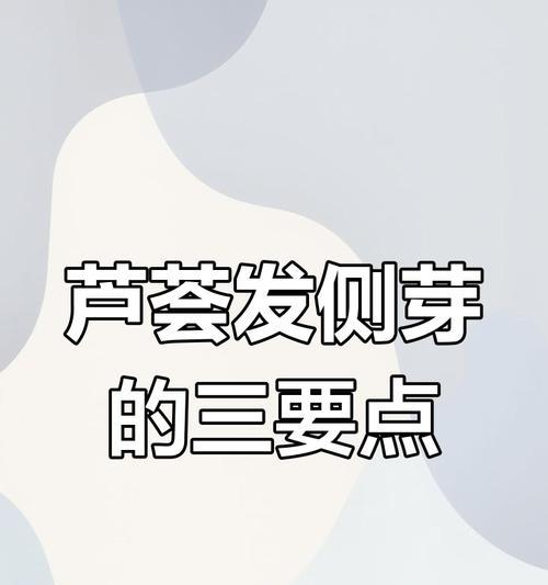 如何促进芦荟发侧芽？